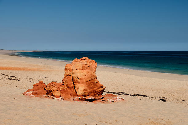 Rocks and blue cloud sky.