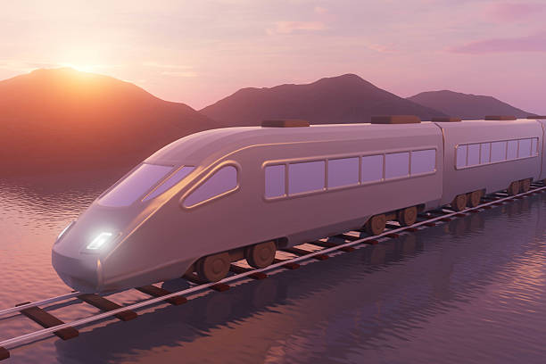 istock A train is on a track next to a body of water 2236230307