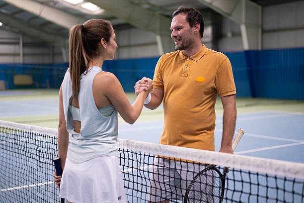 istock Young Caucasian Female with Coach Celebrating Successful Practice 2236233178