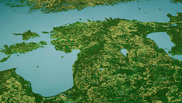 istock Estonia Satellite Landscape View 3D Render Color 2236237924