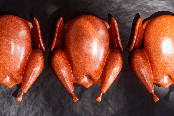 Happy Thanksgiving Day Background with Turkey. Digitally generated image. 3d render.