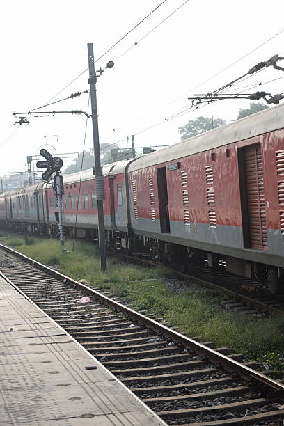 istock Amritsar, India, Aug 15 2025 - Vande Bharat Express train going from Amritsar towards Delhi from Amritsar railway station, Vande Bharat fastest Train of India 2236242618