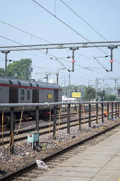 istock Amritsar, India, Aug 15 2025 - Vande Bharat Express train going from Amritsar towards Delhi from Amritsar railway station, Vande Bharat fastest Train of India 2236243123