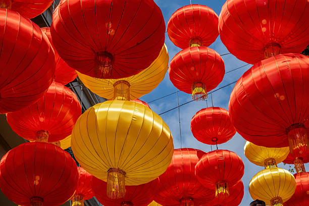 istock Vibrant red and yellow chinese lanterns 2236244881