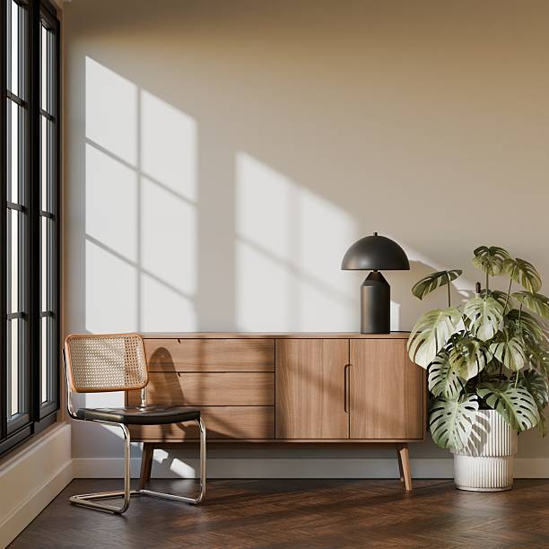 istock Frame Mockup in Modern Minimalist Japandi Interior - 3d Render 2236245884