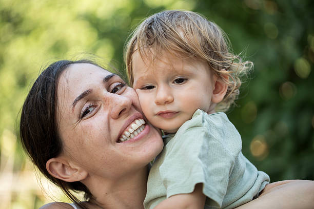 istock Lovely mother and baby boy 2236247108