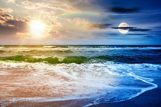 istock dramatic sea view with overcast sky above horizon 2236248502