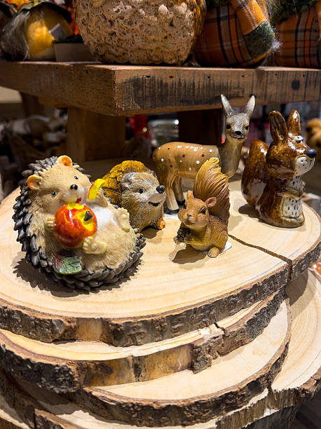 istock Mini woodland figurines on wood slice 2236263758