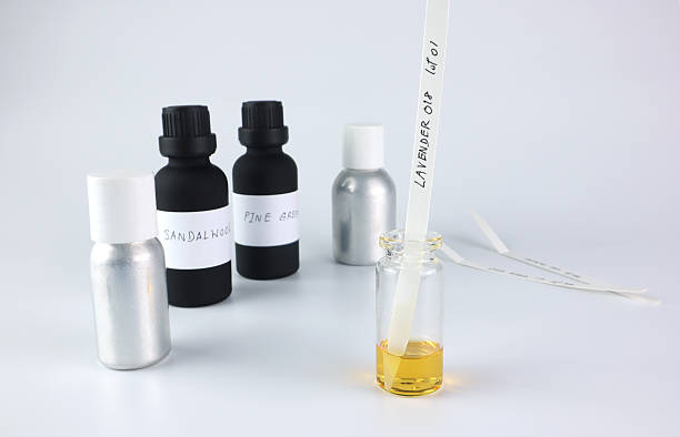 istock blotter testing papers used in scent testing, essential oil ,fragrance oil bottle for testing smell 2236267028