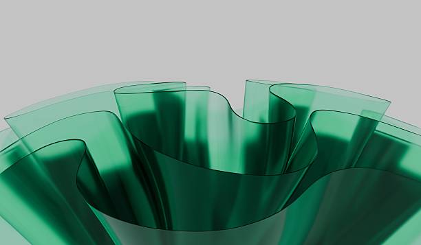 istock Waves, flowing, transparent, abstract background, 3D illustration 2236272825