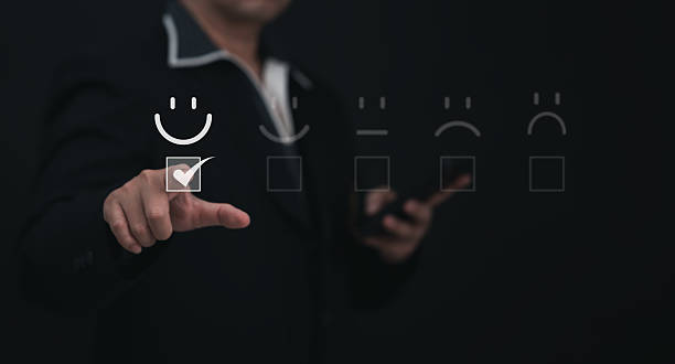 istock Client or consumer rating service experience on online application. customer review satisfaction feedback survey, evaluating service quality, and its impact on a business's reputation ranking 2236274197