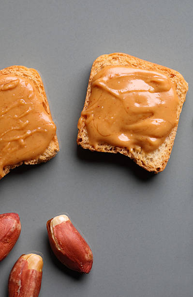 Peanut butter on crispy crackers an American Dream