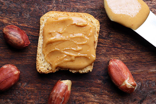 Peanut butter on crispy crackers an American Dream