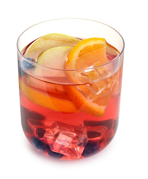 istock Fruity punch in glass isolated on white 2236280556