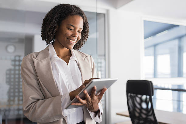 istock African american businesswoman using digital tablet in office 2236281527