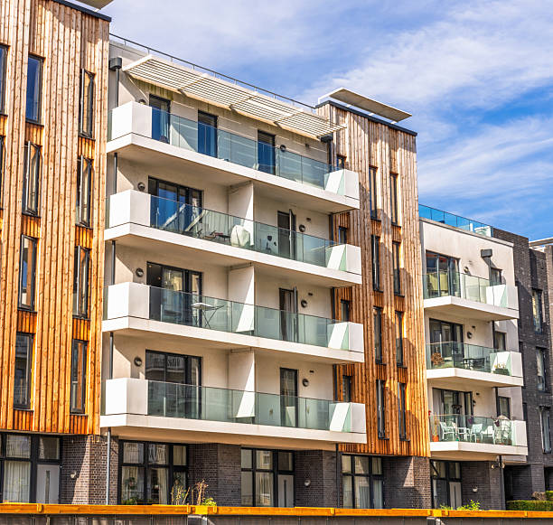 istock Modern English apartments with balconies 2236285416
