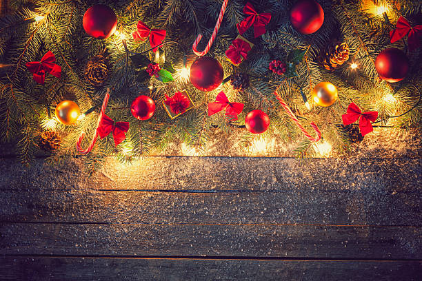 istock Christmas decoration on the wooden background 2236286218