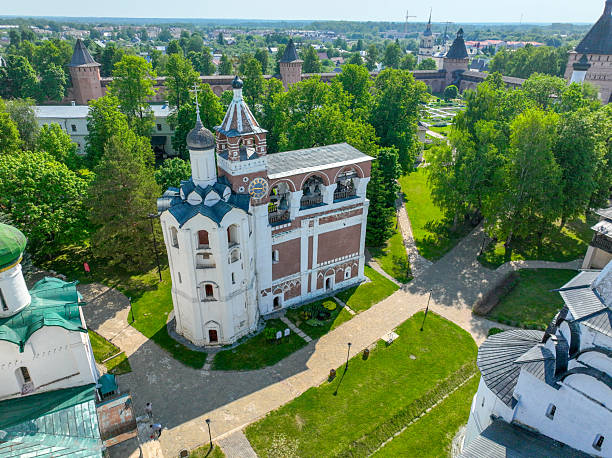 istock Spaso-Yevfimiyev Monastery bell tower aerial 2236290816