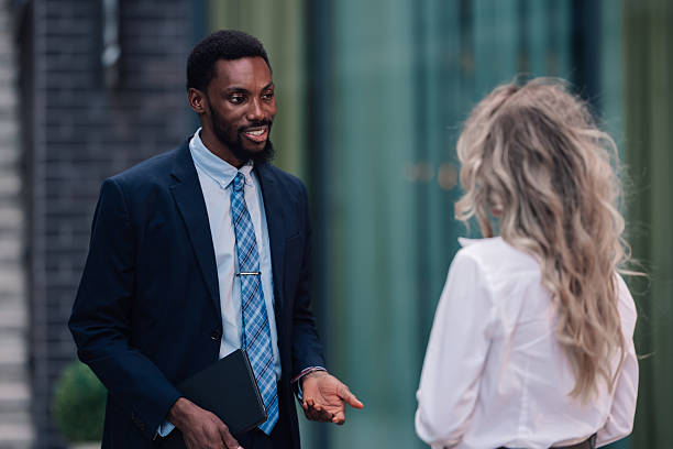 istock Business people having an outdoor conversation 2236293816