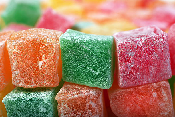 bright colorful sweets. Gummy candy texture background. jelly candies close-up. selective focus.