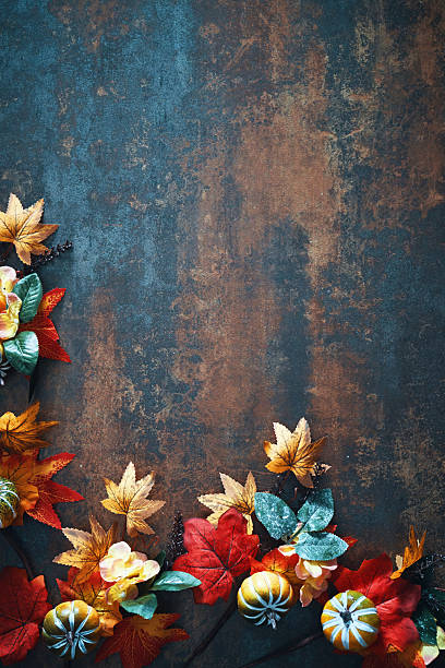 istock Autumn Decoration Background with Pumpkins, Leafs and Nuts 2236315996