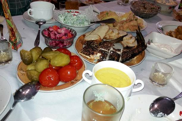 Close-up of eating healthy food in restaurant