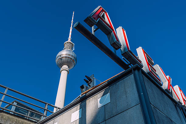 traffic sign  in front of Frankfurter Tor in Berlin Friedrichshain