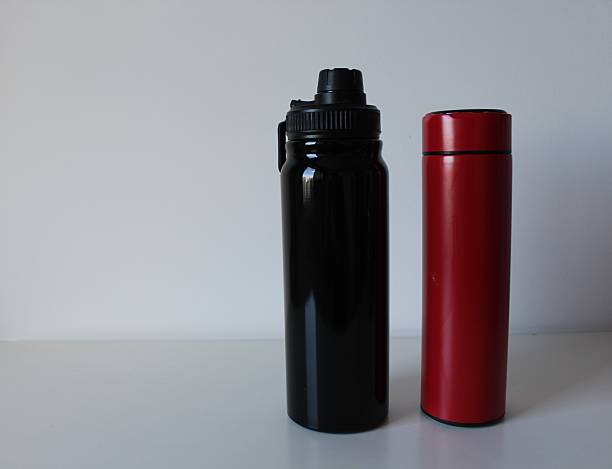 istock Composition with colorful, reusable and stainless thermal bottles 2236321465