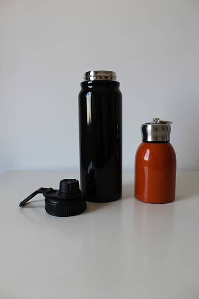 istock Composition with colorful, reusable and stainless thermal bottles 2236321513