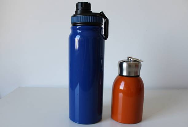 istock Composition with colorful, reusable and stainless thermal bottles 2236321544