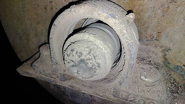 istock Support structure damage observed in industrial bearing component in a machinery setting 2236326150