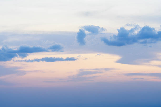 White clouds in the blue sky as a natural backdrop