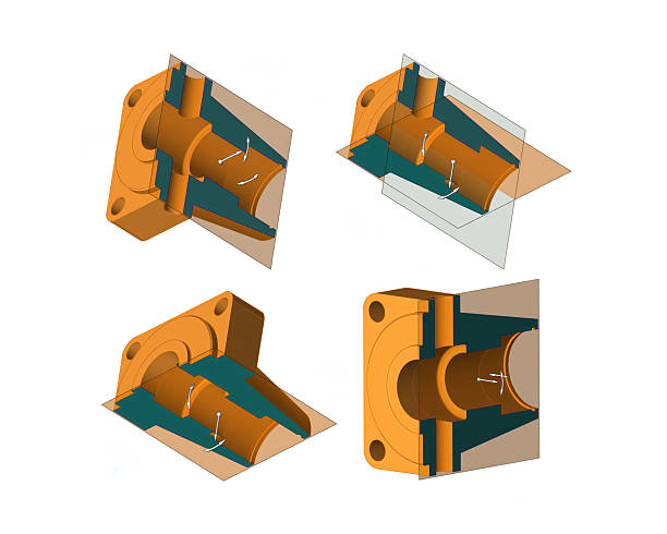 CAD, three dimensional modeling, mechanical part in 3D, prediction accuracy of finite element, technical sketch