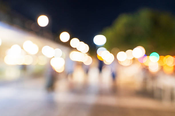 A beautiful defocused cityscape in the evening hours