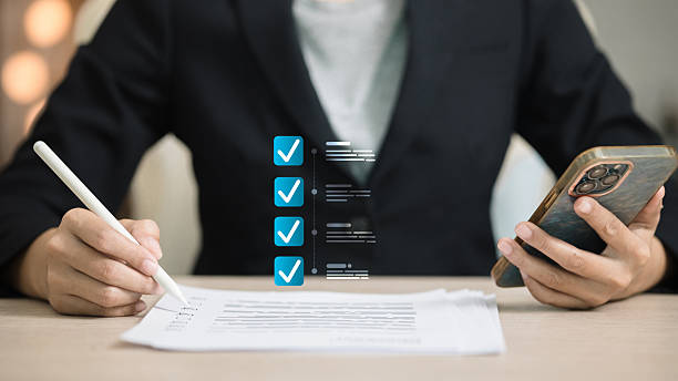 istock Business Task Checklist and Productivity Planning with Digital Tools 2236346320