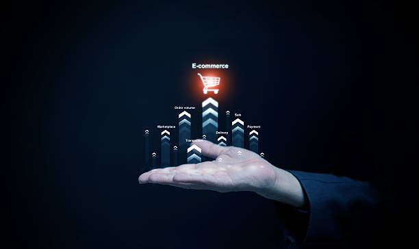 istock E-commerce growth concept with digital shopping cart, rising business elements like order volume, marketplace, delivery, and payment, symbolizing online sales success. 2236348086