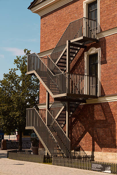 istock A stylish fire escape design is featured on a classic brick building in an urban setting 2236354910