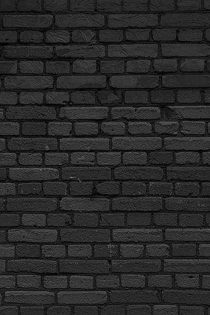 istock A black brick wall stands in the darkness. 2236357873
