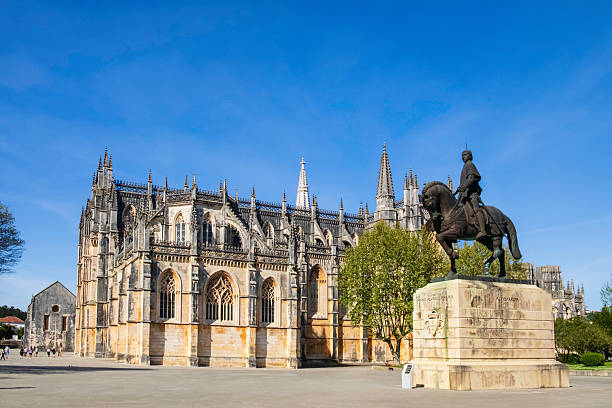 Tourist at Batalha Monastery in Leiria, Portugal