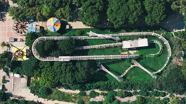 Aerial view of playground