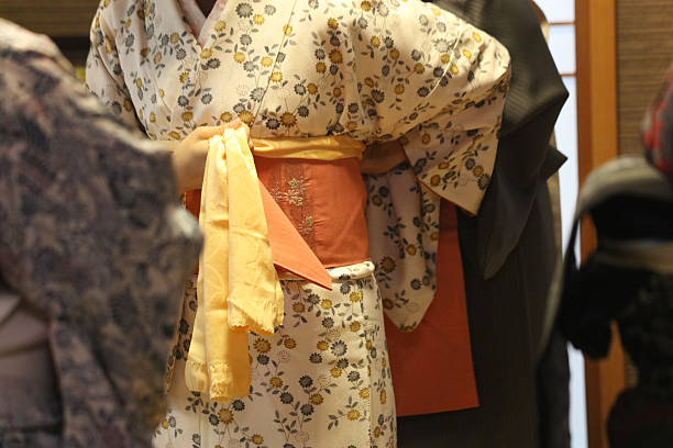 istock A woman trying on a kimono 2236367294