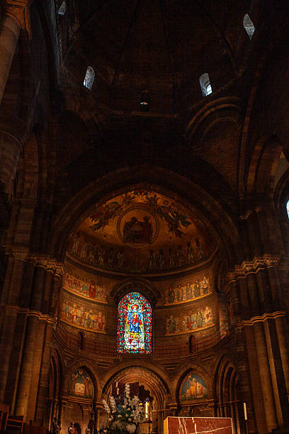 istock Interior of Strasbourg Cathedral with Frescoes 2236367604
