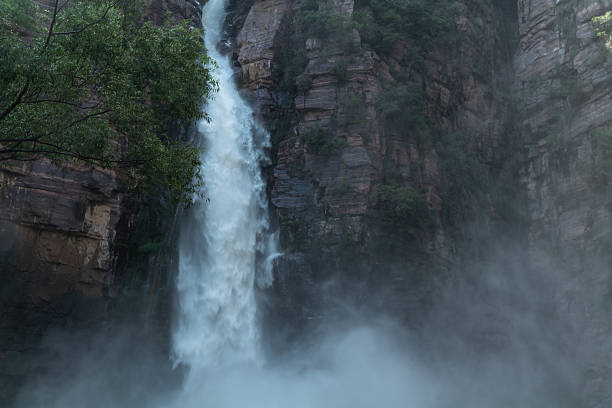 Beautiful view of famous Edessa waterfalls. Beautiful nature backgrounds. Greece.