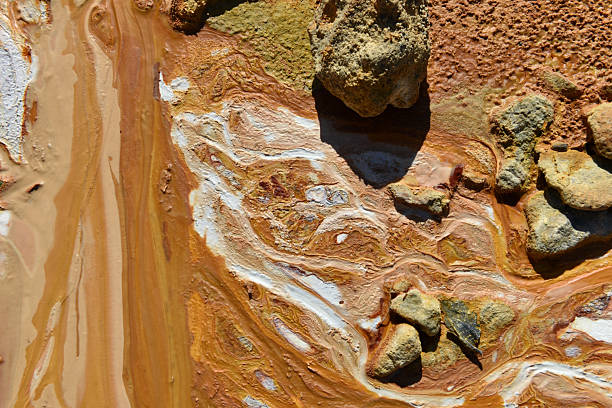 istock Crystals and minerals precipitating from residual gold mining leach waters 2236371447