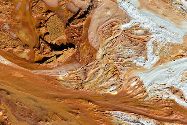 istock Crystals and minerals precipitating from residual gold mining leach waters 2236371456