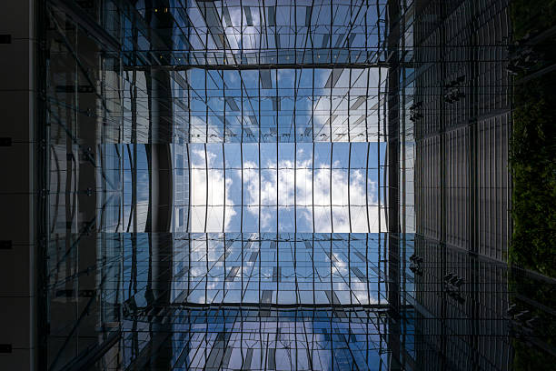 istock Futuristic glass roof and office complex 2236373549