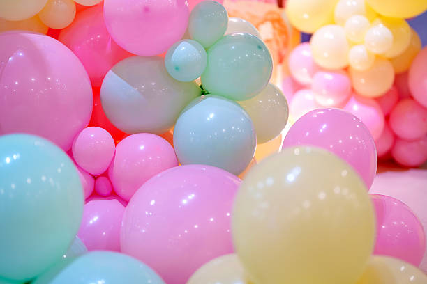 istock Pastel colored balloons decoration for celebration event 2236376200