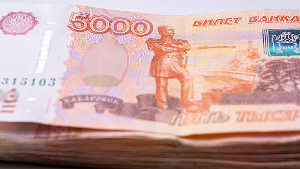 istock A stack of Russian banknotes with a man on the front 2236377239
