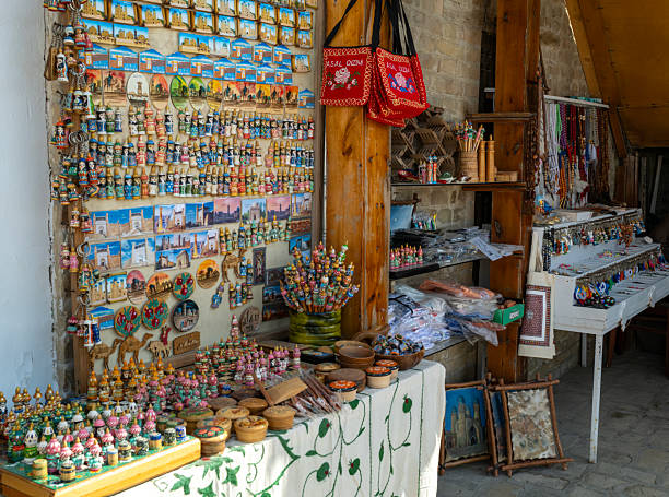 Bukhara, Uzbekistan, October 2 2024: the gift shop inside the Ark of Bukhara.Ark of Bukhara is a massive fortress located in of Bukhara.