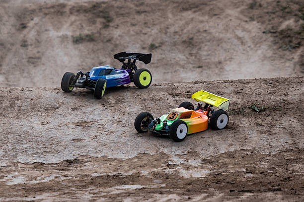 istock Radio controlled cars racing on dirt track 2236380714